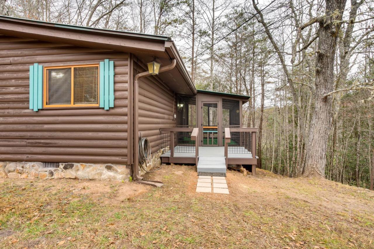 Peaceful Warne Cabin Fenced Yard And Screened Porch Brasstown Bagian luar foto